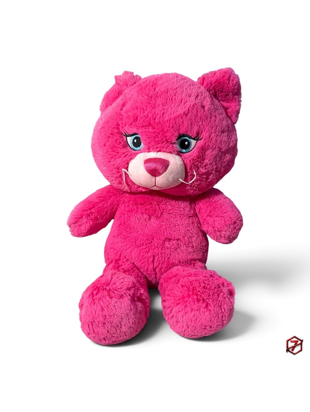 Build-A-Bear Workshop Pink Cat Plush Approx 16” Hot Pink Kitty Stuffed Animal
